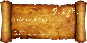 Ihász Éva névjegykártya